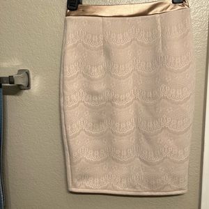 Beautiful knee length cream colored skirt!